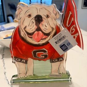 UGA Bulldog Acrylic Figurine in Red - Collegiate Home Accent
